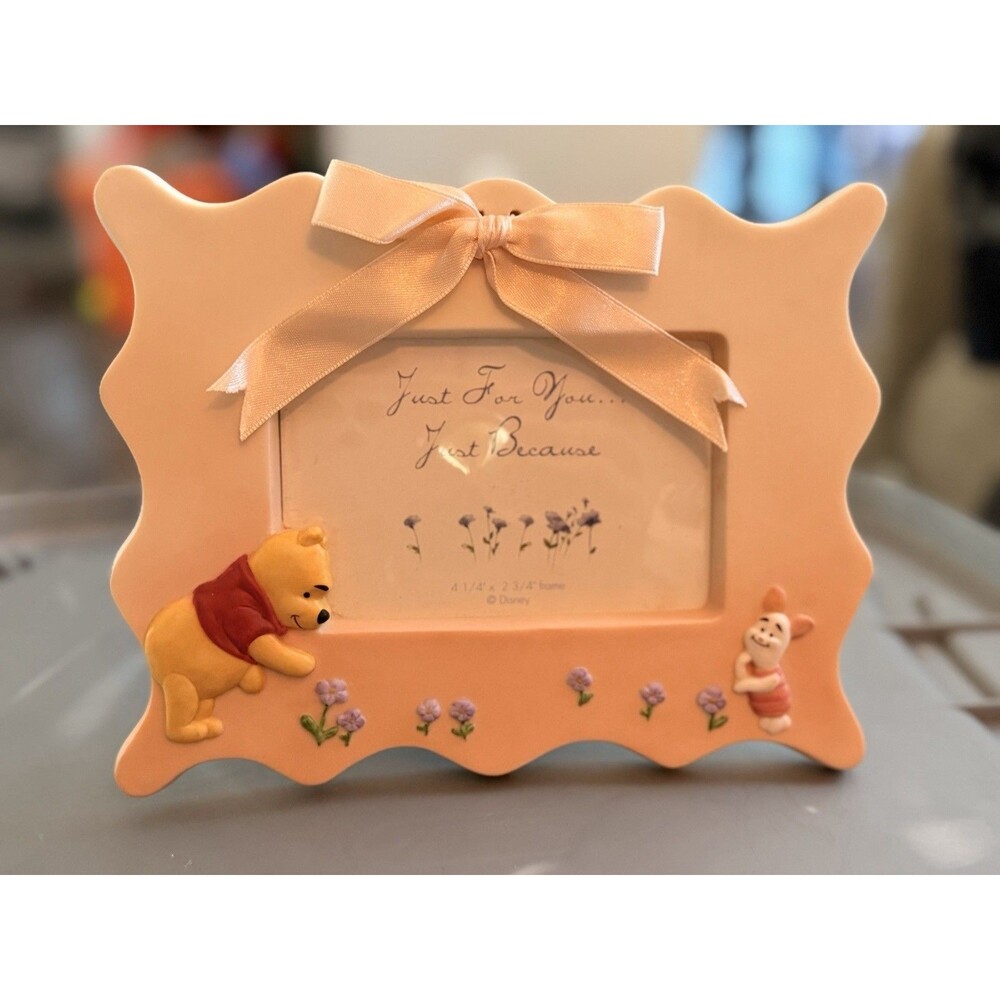 Disney Accents Classic Winnie the Pooh Picture Frame Just Because Piglet VTG